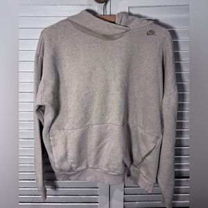 Nike Speckled Oatmeal Hoodie Embroidered Swoosh XL